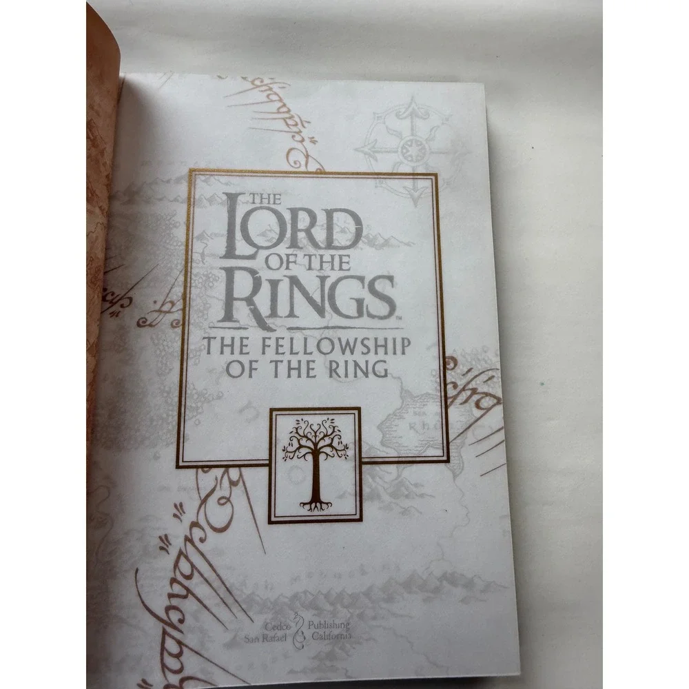 Lord Of Rings FOTR Journal Embossed Bound LOTR Vintage 2001 Tolkien Lore Hobbit